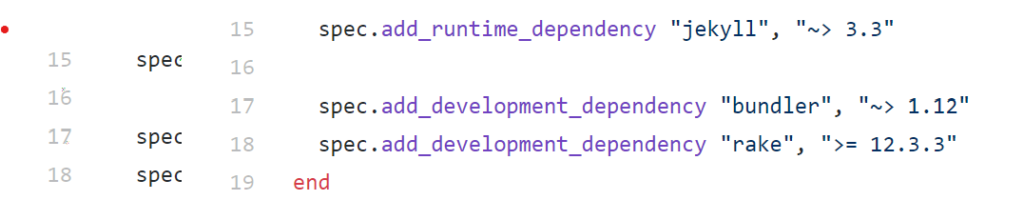 Image showing the upgraded rake dependency.